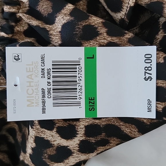 NWT. MICHAEL KORS. Leopard Print Top. - Picture 6 of 10
